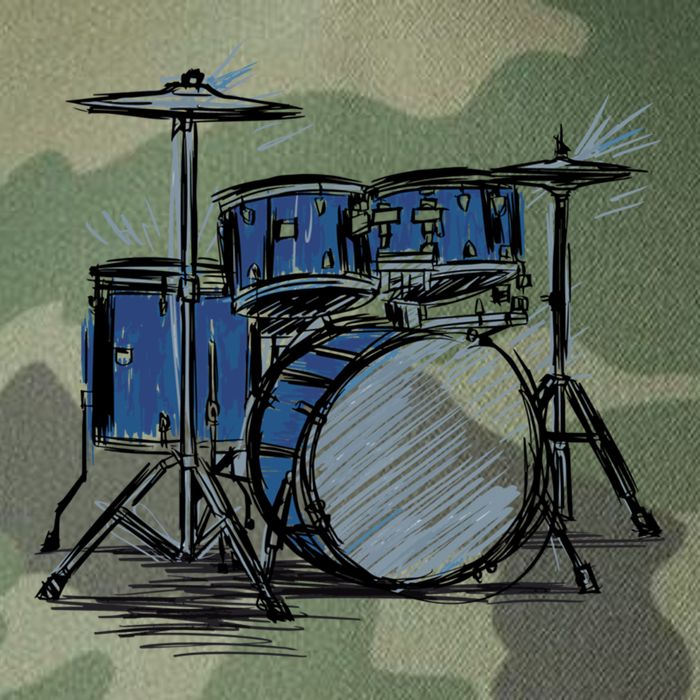 Cool Drummer Music Design Featuring A Sketch Of A Drum Kit Gift Legacy Tie Dye Trucker Hat