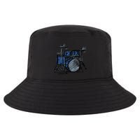 Cool Drummer Music Design Featuring A Sketch Of A Drum Kit Gift Cool Comfort Performance Bucket Hat