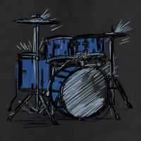 Cool Drummer Music Design Featuring A Sketch Of A Drum Kit Gift Cool Comfort Performance Bucket Hat