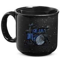 Cool Drummer Music Design Featuring A Sketch Of A Drum Kit Gift 15oz Campfire Ceramic Mug