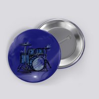 Cool Drummer Music Design Featuring A Sketch Of A Drum Kit Gift Button