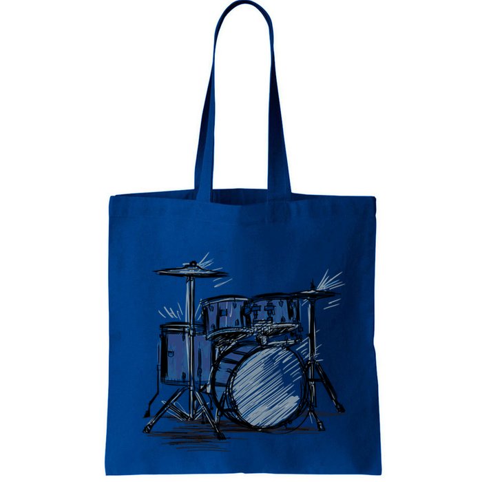 Cool Drummer Music Design Featuring A Sketch Of A Drum Kit Gift Bag