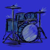 Cool Drummer Music Design Featuring A Sketch Of A Drum Kit Gift Mousepad