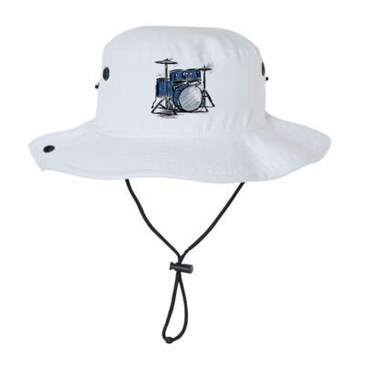 Cool Drummer Music Design Featuring A Sketch Of A Drum Kit Gift Legacy Cool Fit Booney Bucket Hat