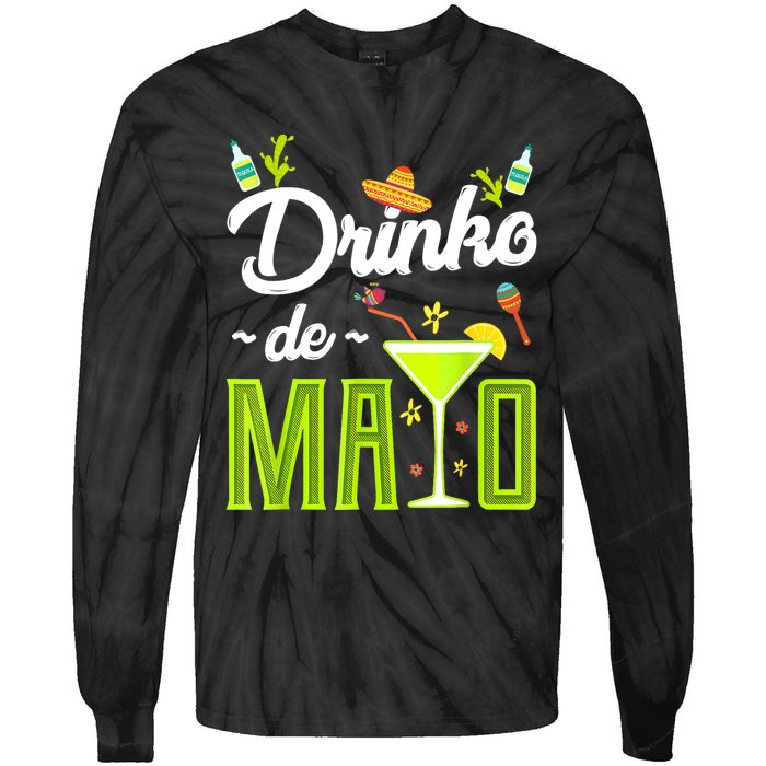 Cinco De Mayo Drinko De Mayo Fiesta Mexican Party Tie-Dye Long Sleeve Shirt