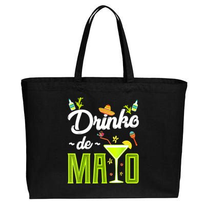 Cinco De Mayo Drinko De Mayo Fiesta Mexican Party Cotton Canvas Jumbo Tote