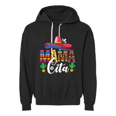 Cinco De Mayo Mamacita Flower Mama Cita Mexican Gift Garment-Dyed Fleece Hoodie