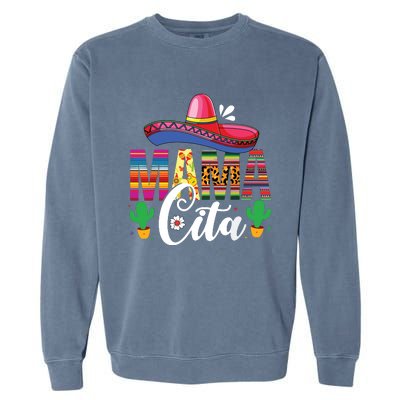 Cinco De Mayo Mamacita Flower Mama Cita Mexican Gift Garment-Dyed Sweatshirt