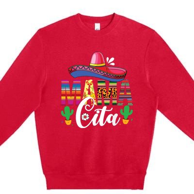 Cinco De Mayo Mamacita Flower Mama Cita Mexican Gift Premium Crewneck Sweatshirt