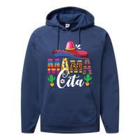 Cinco De Mayo Mamacita Flower Mama Cita Mexican Gift Performance Fleece Hoodie