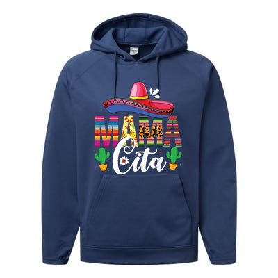 Cinco De Mayo Mamacita Flower Mama Cita Mexican Gift Performance Fleece Hoodie