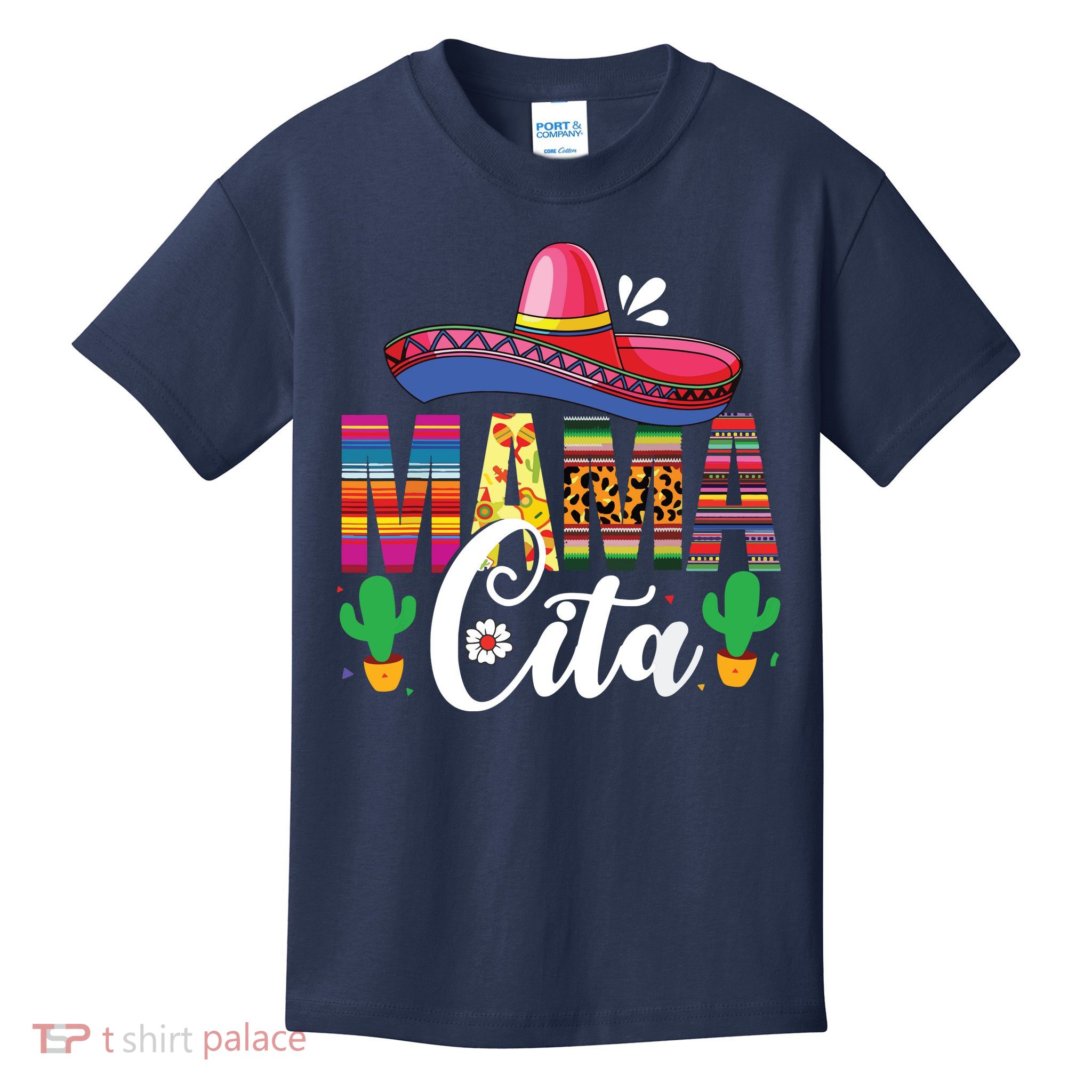 Cinco De Mayo Mamacita Flower Mama Cita Mexican Gift Kids T-Shirt