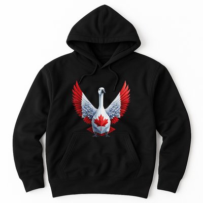 Canada Day Maple Leaf Bird Design Hoodie