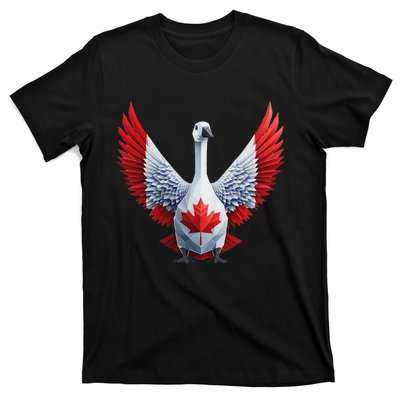 Canada Day Maple Leaf Bird Design T-Shirt