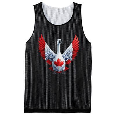 Canada Day Maple Leaf Bird Design Mesh Reversible Basketball Jersey Tank