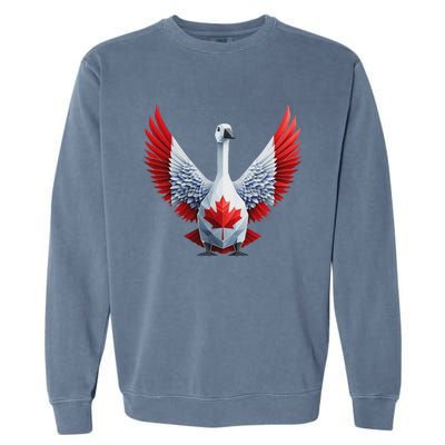 Canada Day Maple Leaf Bird Design Garment-Dyed Sweatshirt