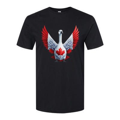 Canada Day Maple Leaf Bird Design Softstyle CVC T-Shirt