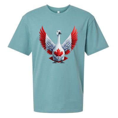 Canada Day Maple Leaf Bird Design Sueded Cloud Jersey T-Shirt