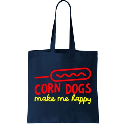 Corn Dogs Make Me Happy Tote Bag