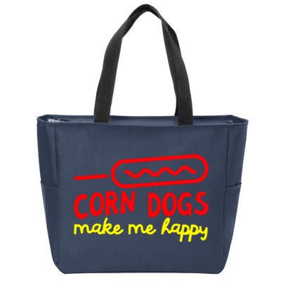 Corn Dogs Make Me Happy Zip Tote Bag