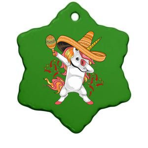 Cinco De Mayo Unicorn Fiesta Ceramic Star Ornament