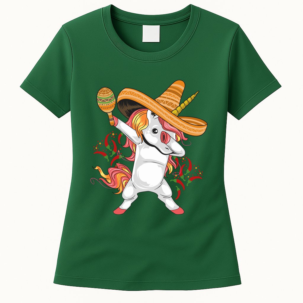 Cinco De Mayo Unicorn Fiesta Womens T-Shirt