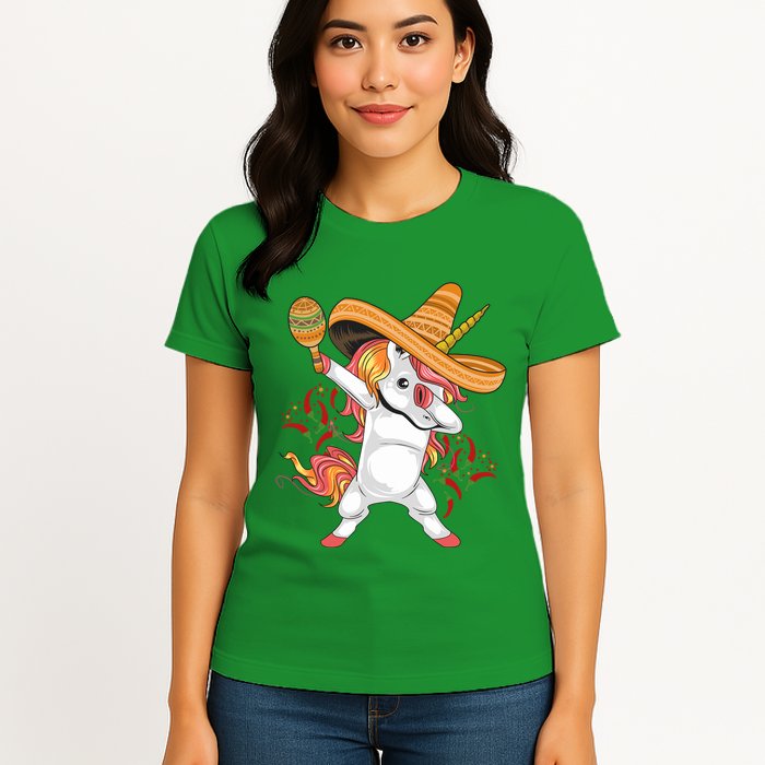 Cinco De Mayo Unicorn Fiesta Womens T-Shirt