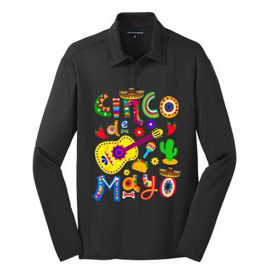 Cinco De Mayo Mexican Fiesta 5 De Mayo Silk Touch Performance Long Sleeve Polo