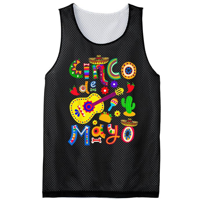 Cinco De Mayo Mexican Fiesta 5 De Mayo Mesh Reversible Basketball Jersey Tank