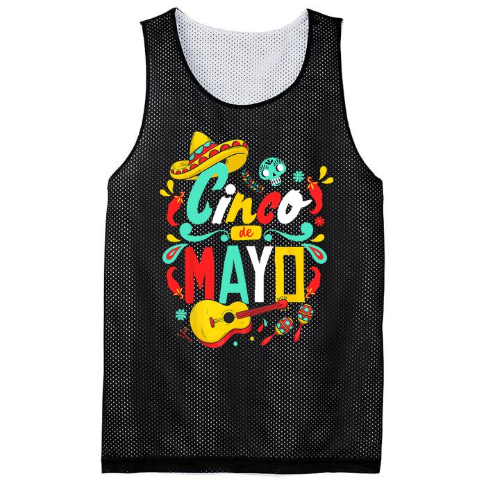 Cinco De Mayo Mexican Fiesta 5 De Mayo Women Men Gift Mesh Reversible Basketball Jersey Tank