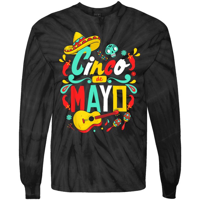 Cinco De Mayo Mexican Fiesta 5 De Mayo Women Men Gift Tie-Dye Long Sleeve Shirt