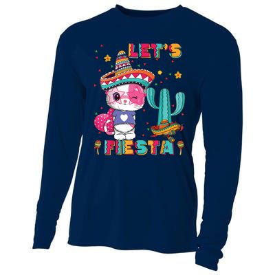 Cinco De Mayo Meow Lets Fiesta Mexican Cactus Cute Cat Cooling Performance Long Sleeve Crew