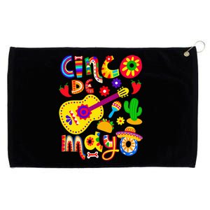 Cinco De Mayo Mexican Fiesta 5 De Mayo Grommeted Golf Towel