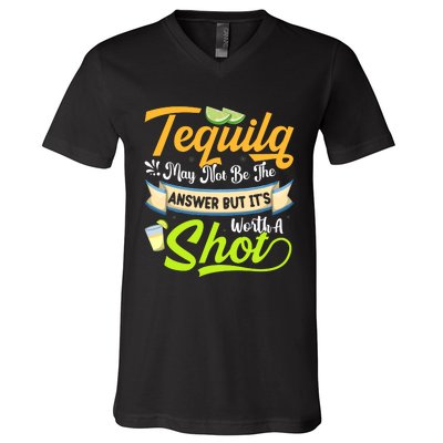 Cinco De Mayo Tequila Celebration V-Neck T-Shirt