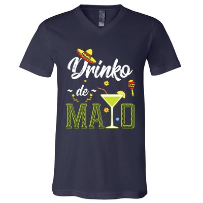 Cinco De Mayo Shirts Drinko De Mayo Fiesta Mexican Party V-Neck T-Shirt