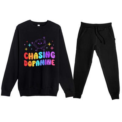 Chasing Dopamine Mental Health Aesthetic Premium Crewneck Sweatsuit Set