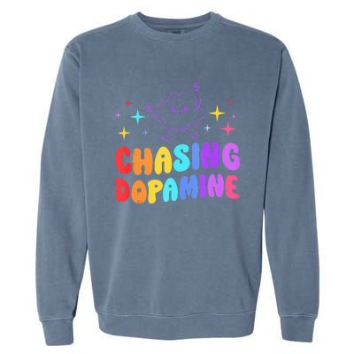 Chasing Dopamine Mental Health Aesthetic Garment-Dyed Sweatshirt