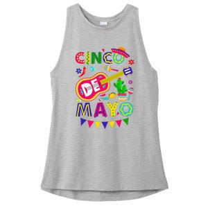 Cinco De Mayo Mexican Fiesta 5 De Mayo Funny Cinco de Mayo Ladies PosiCharge Tri-Blend Wicking Tank