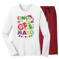 Cinco De Mayo Mexican Fiesta 5 De Mayo Funny Cinco de Mayo Women's Long Sleeve Flannel Pajama Set 