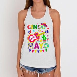 Cinco De Mayo Mexican Fiesta 5 De Mayo Funny Cinco de Mayo Women's Knotted Racerback Tank