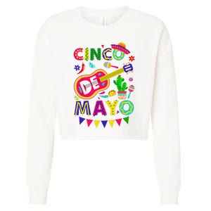 Cinco De Mayo Mexican Fiesta 5 De Mayo Funny Cinco de Mayo Cropped Pullover Crew