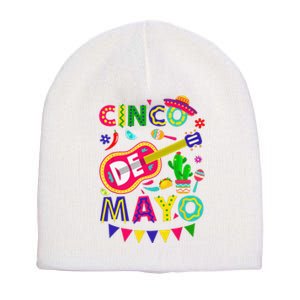 Cinco De Mayo Mexican Fiesta 5 De Mayo Funny Cinco de Mayo Short Acrylic Beanie