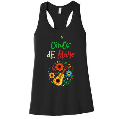 Cinco De Mayo Lets Fiesta Squad 5 De Mayo Mexican Fiesta Women's Racerback Tank