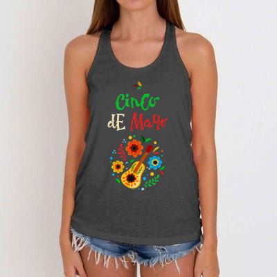 Cinco De Mayo Lets Fiesta Squad 5 De Mayo Mexican Fiesta Women's Knotted Racerback Tank