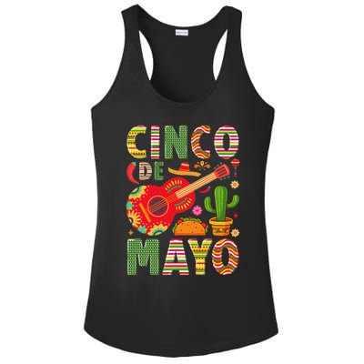 Cinco De Mayo Lets Fiesta Squad 5 De Mayo Mexican Fiesta Ladies PosiCharge Competitor Racerback Tank