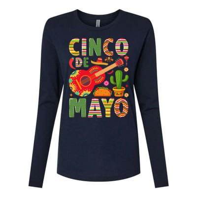 Cinco De Mayo Lets Fiesta Squad 5 De Mayo Mexican Fiesta Womens Cotton Relaxed Long Sleeve T-Shirt