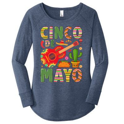 Cinco De Mayo Lets Fiesta Squad 5 De Mayo Mexican Fiesta Women's Perfect Tri Tunic Long Sleeve Shirt