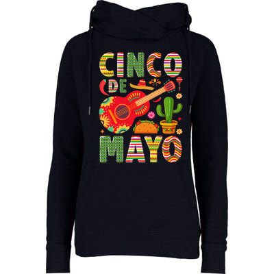 Cinco De Mayo Lets Fiesta Squad 5 De Mayo Mexican Fiesta Womens Funnel Neck Pullover Hood