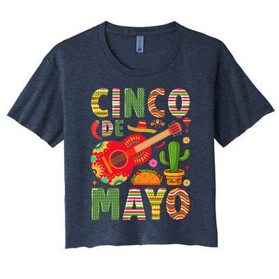 Cinco De Mayo Lets Fiesta Squad 5 De Mayo Mexican Fiesta Women's Crop Top Tee