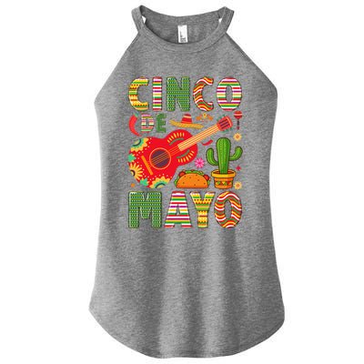 Cinco De Mayo Lets Fiesta Squad 5 De Mayo Mexican Fiesta Women’s Perfect Tri Rocker Tank